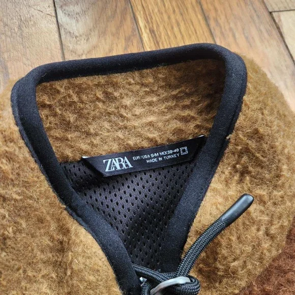 Zara brown fleece zip up - Picture 2 of 4